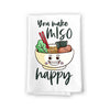 You Make Miso Happy Funny Kitchen Towels, Flour Sack Towel, 27 inch by 27 inch, 100% Cotton, Highly Absorbent Hand Towels, Multi-Purpose Towel