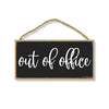 Out of Office, Unavailable, in A Meeting, Away from Office Door Sign, Business Hanging Wood Sign, 5 Inches by 10 Inches