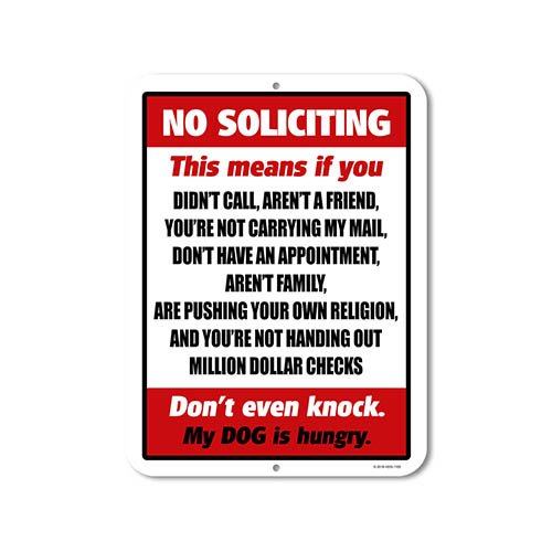 No Soliciting Sign for House