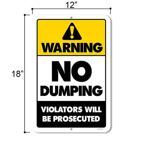 No Dumping Sign