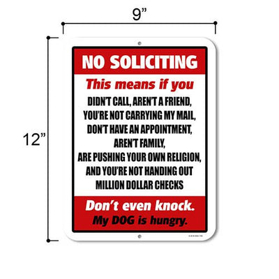 No Soliciting Sign for House