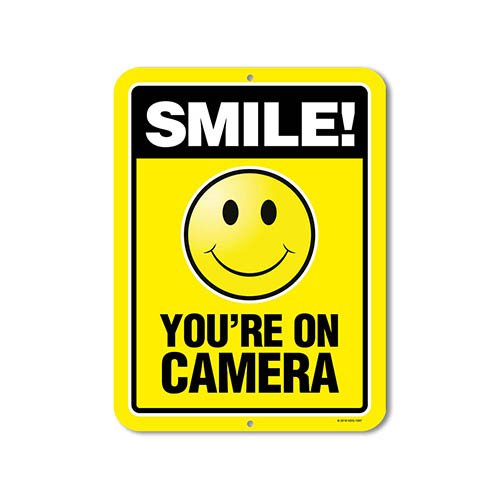 Video Surveillance Metal Sign