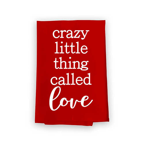 Kitchen Towels, Crazy Little Thing Called Love Flour Sack Towel, 27 inch by 27 inch, 100% Cotton, Multi-Purpose Towel, Valentine's Day Decorations