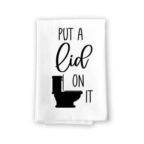 Put a Lid On It, 27 Inch by 27 Inch, 100% Cotton, Multi-Purpose Towel, Inappropriate Gifts, Hand Towels, Bathroom Towels, Bathroom Decorations, Hand Towels Funny, Funny Shower Towels