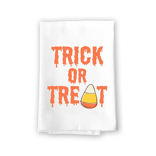 Trick or Treat, Halloween Kitchen Towels, 27 inch by 27 inch, 100% Cotton, Halloween Kitchen, Flour Sack Towel, Hand Towel, 10649