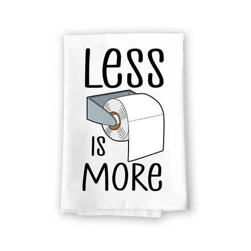 Less is More, 27 Inch by 27 Inch, 100% Cotton, Inappropriate Gifts, Bathroom Decorations, Hand Towels Funny, Funny Shower Towels