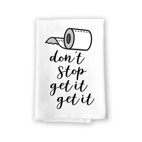 Don't Stop Get it Get it, 27 Inch by 27 Inch, 100% Cotton, Bathroom Towels, Bathroom Decorations, Hand Towels Funny
