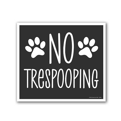 No Trespooping, 9 inch by 8 inch, Made in USA, Mini Yard Signs, Lawn Signs with Stakes, Funny Dog Lawn Signs, No Dog Poop Signs, Outdoor Decor Signs, Dog Sign Decor, 754356