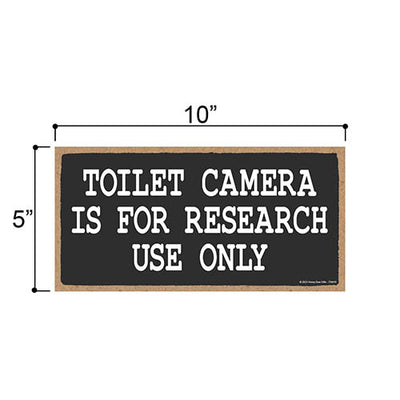 Toilet Camera is for Research Use Only, 5 inch by 10 inch, Funny Bathroom Wall Decor, Funny Bathroom Art, Funny Wall Decor, Restroom Signs, 754416