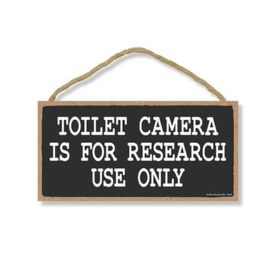 Toilet Camera is for Research Use Only, 5 inch by 10 inch, Funny Bathroom Wall Decor, Funny Bathroom Art, Funny Wall Decor, Restroom Signs, 754416