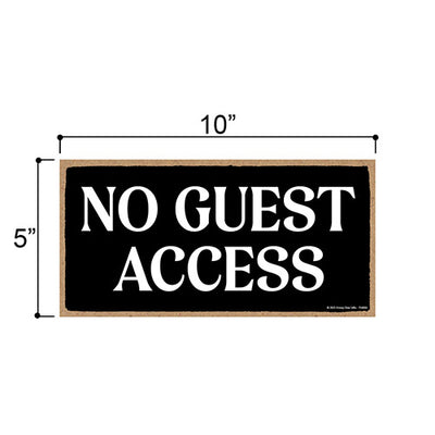 No Guest Access, 10 inch by 5 inch, Vacation Rental Sign, Business Wood Sign, Essentials for Hosts, Vacation House Rules, 754866