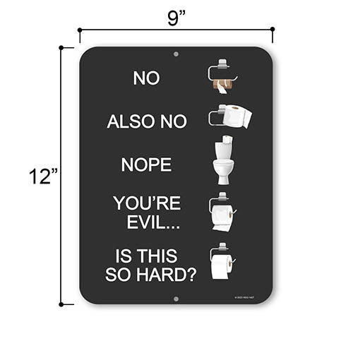 Is This so Hard, 9 inch by 12 inch, Funny Metal Signs, Bathroom Wall Decor, Restroom Sign, Decorative Signs for Home, Funny Bathroom Decor