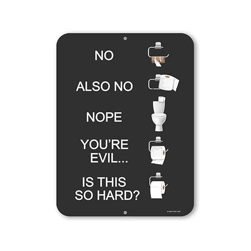 Is This so Hard, 9 inch by 12 inch, Funny Metal Signs, Bathroom Wall Decor, Restroom Sign, Decorative Signs for Home, Funny Bathroom Decor