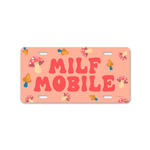 Milf Mobile, 12 inch by 6 inch, Funny Decorative License Plate, Front Tag Plate