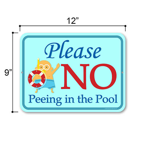 Please No Peeing in the Pool, Swimming Pool Signs, Pool Rules Signs, Pool Decorations Outdoor, Warning Signs, Metal Sign Post