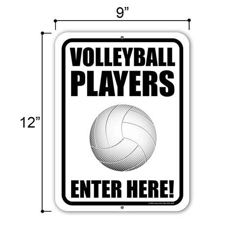 Volleyball Players Enter Here, Door Signs for Home, Sports Wall Decor, Volleyball Party Decorations, Volleyball Gifts, Front Door Sign