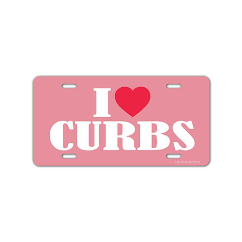 I Love Curbs, 12 inch by 6 inch, Funny Decorative License Plate, Front Tag Plate
