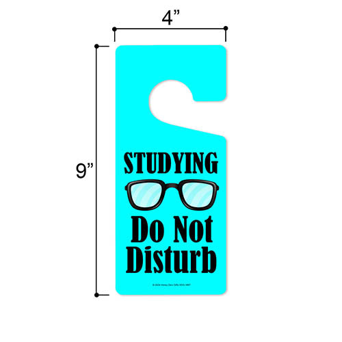 Studying Do Not Disturb, Door Hangers, Door Knob Hanger, Homeschooling Supplies, Homeschool Essentials, Door Signs for Bedroom, College Apartment Decor, 4 inch by 9 inch
