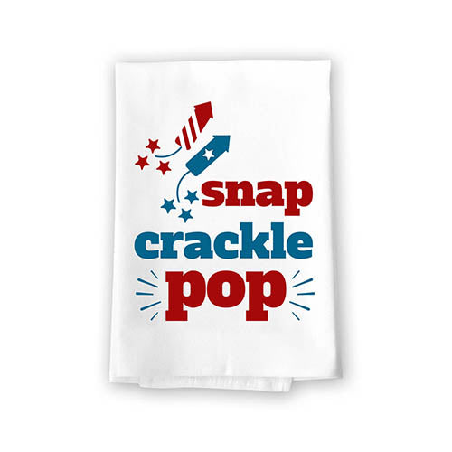 Snap, Crackle, Pop Kitchen Towels, 27 inch by 27 inch, 100% Cotton, Multi-Purpose Flour Sack Towels, Home and Kitchen Decor, Housewarming, Birthday, Fourth of July Gifts