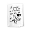 A Yawn is a Silent Scream for Coffee, Flour Sack Cotton Hand and Dish Multi-Purpose Towel