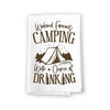 Weekend Forecast Camping, Flour Sack Towel Cotton, Multi-Purpose Hand and Dish Towel