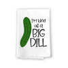 I'm Kind of a Big Dill Flour Sack Kitchen Towel, 27 inch by 27 inch, 100% Cotton, Highly Absorbent Hand Towels, Multi-Purpose Towel