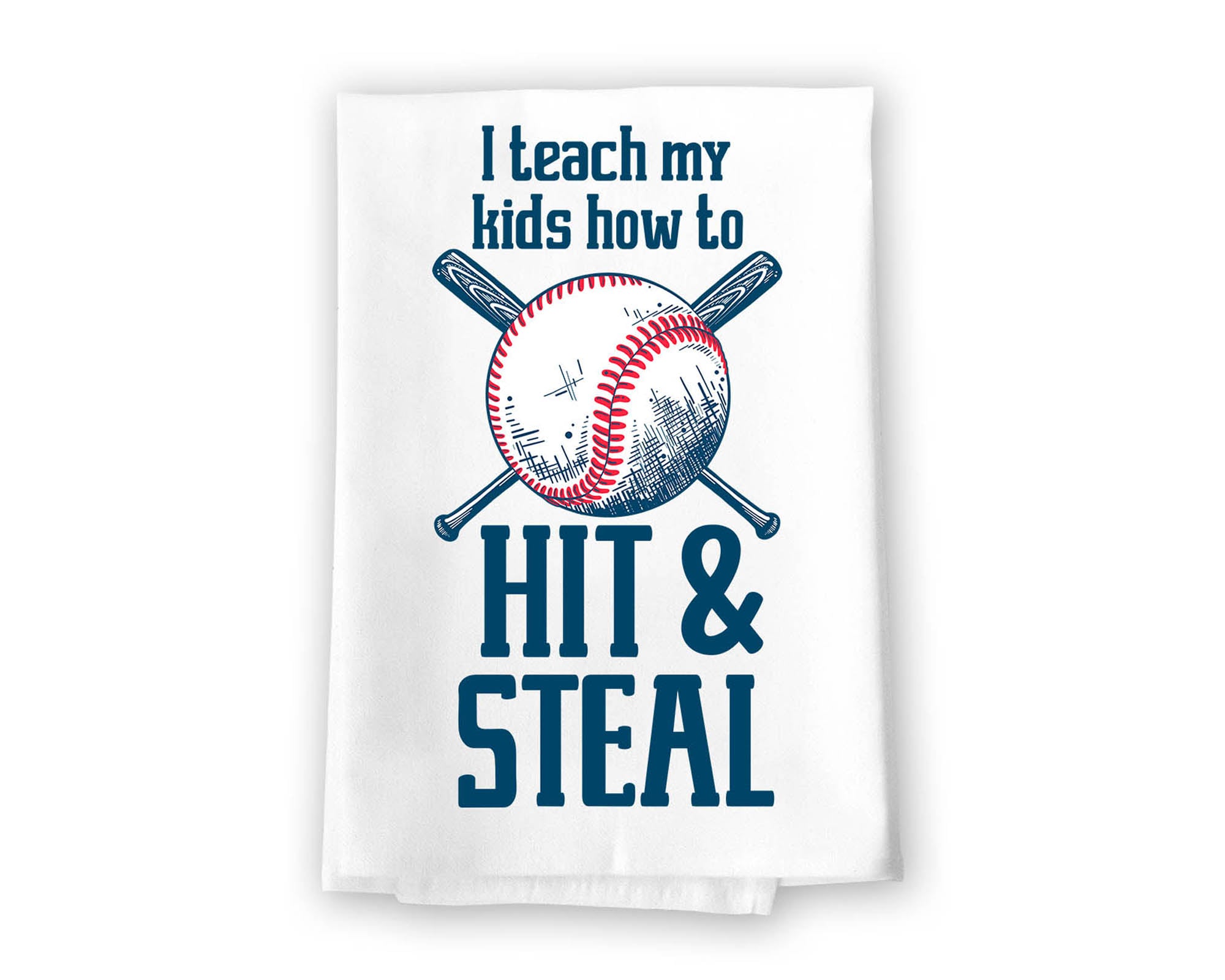 I Teach My Kids How to Hit & Steal Funny Kitchen Towels Baseball Mom -  Honey Dew Gifts