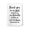 Thank You for The Food Before Us, Inspirational Kitchen Towels, Flour Sack Highly Absorbent Multi-Purpose Hand and Dish Towel
