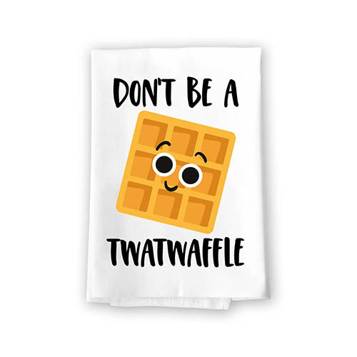 Don’t be a Twatwaffle, 27 Inches by 27 Inches, Funny Cake Towel, Funny Decorative Kitchen Towels, Funny Decorative Kitchen Gifts
