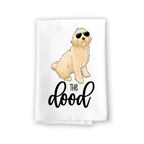 The Dood, Funny Dish Towels, Dog Tea Towels, Gifts for Goldendoodle Lovers, Goldendoodle Gifts for Women, Goldie Mom, Goldendoodle Parent, 27 Inches by 27 Inches
