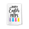 Happy Easter Peeps, Bunny Kitchen Towels for Easter, Absorbent Flour Sack Dish and Hand Cotton Towel