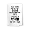 Proud Parent of a Bernese Mountain Dog That is Sometimes an Asshole, Funny Pet Kitchen Towels, Absorbent Dog Themed Hand and Dish Towel