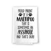 Proud Parent of a Maltipoo That is Sometimes an Asshole, Funny Pet Kitchen Towels, Absorbent Dog Themed Hand and Dish Towel