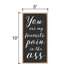 You are My Favorite Pain in The Ass, Funny Inappropriate Wooden Home Decor, Hanging Wall Sign, 5 x 10