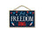 Let Freedom Ring Hanging Wooden Signs, 7 inch by 10.5 inch, Patriotic Wood Sign, Decorative Wall Art, Home Office Party Decor