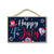 Happy 4th of July Hanging Wooden Signs, 7 inch by 10.5 inch, Patriotic Wood Sign, Decorative Wall Art, Home Office Party Decor