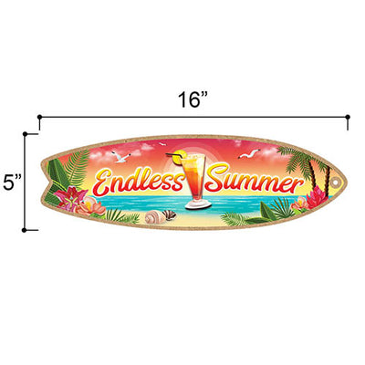 Endless Summer, 5 inch by 16 inch, Wooden Hanging Sign, Decorative Wall Art, Home Party Summer Decor