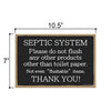 Septic System, Please Do Not Flush, 10.5 Inches by 7 Inches, Septic Toilet Sign, Flush Wooden Sign, Bathroom Sign Flush, Bathroom Signs