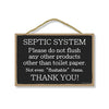 Septic System, Please Do Not Flush, 10.5 Inches by 7 Inches, Septic Toilet Sign, Flush Wooden Sign, Bathroom Sign Flush, Bathroom Signs