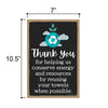 Thank You for Helping Us Conserve Energy, Rules Sign for Rental Properties, Vacation Home Signs, 7 Inches by 10.5 Inches