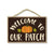 Welcome to Our Patch, Fall and Autumn Pumpkin Patch Signs Decor, Decorative Wood Hanging Sign, 7 Inches by 10.5 Inches