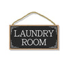 Laundry Room, Rules Sign for Rental Properties, Vacation House Door Signs, Guest Laundry Sign, Wood Signage for Home and Business, 5 Inches by 10 Inches