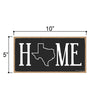 Home, Texas State Home Sign, Welcome Wood Signs, Wooden Wall Decor, Southern, Hanging Decorative Door Wood Sign, 5 Inches by 10 Inches