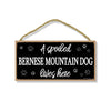 A Spoiled Bernese Mountain Dog Lives Here, Funny Wooden Home Decor for Dog Pet Lovers, Hanging Wall Decorative Sign, 5 Inches by 10 Inches