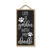 Life Is Golden With A Doodle, 10 inches by 5 inches, Doodle Hanging Sign, Golden Doodle Lover Gift Ideas, Doodle Moms, Groodles Lover, Goldie Gifts, Doodle Gifts, Golden Doodle Dogs