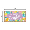 Happy Easter Wall Decor, Door Sign, Spring Easter Decorative Sign, Colorful Easter Eggs Decoration Wall Art, 5 Inches by 10 Inches