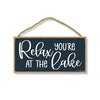 Relax You’re at The Lake, Adventure Wall Decor, Lake Themed Signs Wall Decor, Wanderlust Wood Sign, 5 Inches by 10 Inches