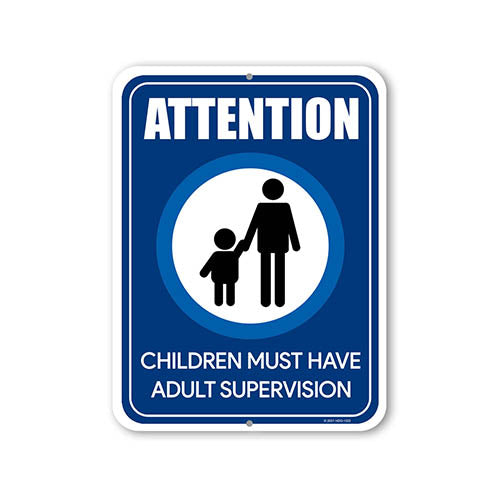 Attention Children Must Have Adult Supervision, Swimming Pool