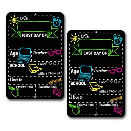 Colorful First and Last Day of School