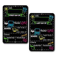 Reusable Photo Prop Signs First & Last Day of School Chalkboard Style ...